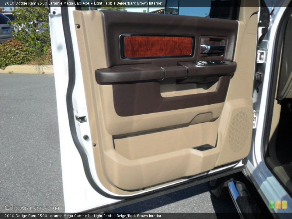 Light Pebble Beige/Bark Brown Interior Door Panel for the 2010 Dodge Ram 2500 Laramie Mega Cab 4x4 #55993699