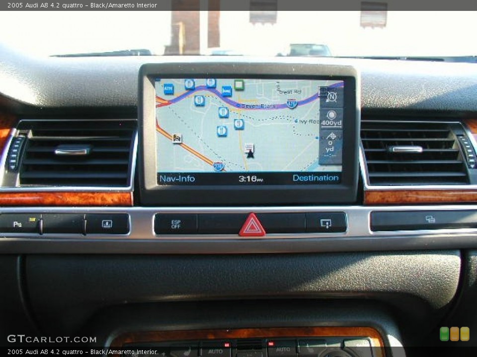 Black/Amaretto Interior Navigation for the 2005 Audi A8 4.2 quattro #55993990