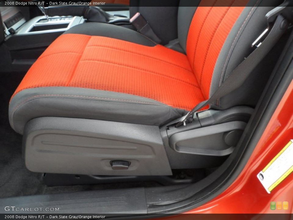 Dark Slate Gray/Orange 2008 Dodge Nitro Interiors