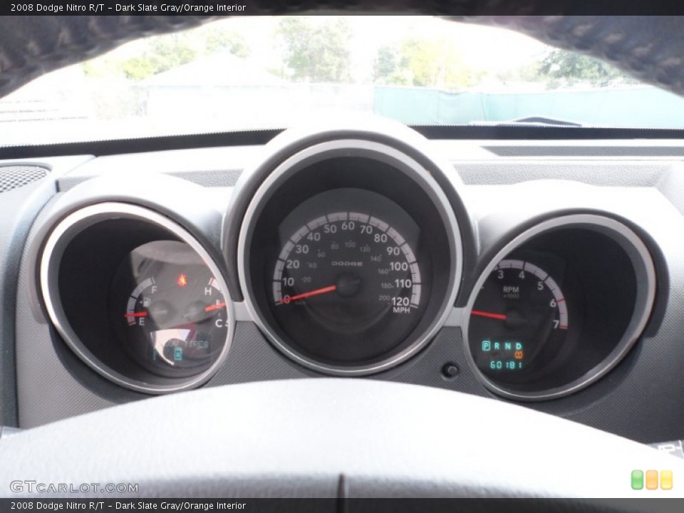 Dark Slate Gray/Orange Interior Gauges for the 2008 Dodge Nitro R/T #55996735