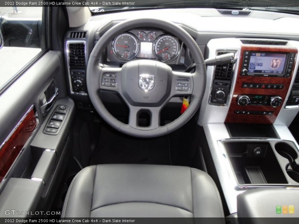 Dark Slate Interior Dashboard for the 2012 Dodge Ram 2500 HD Laramie Crew Cab 4x4 #55997852