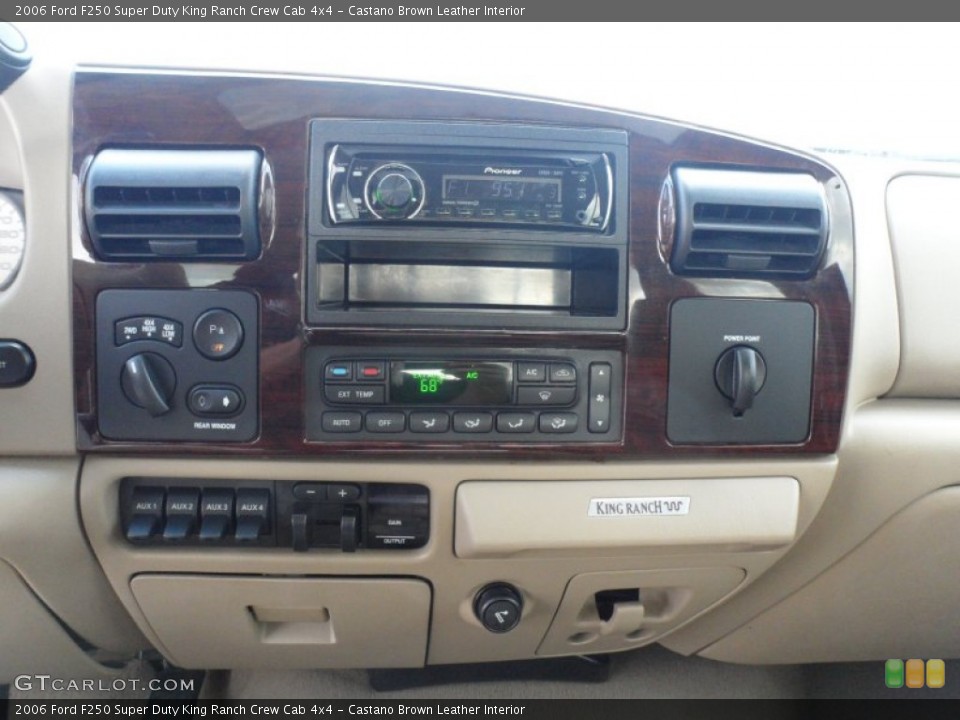 Castano Brown Leather Interior Controls for the 2006 Ford F250 Super Duty King Ranch Crew Cab 4x4 #55998495