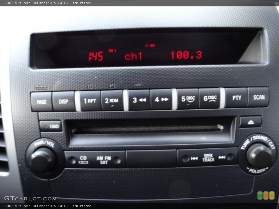Black Interior Audio System for the 2008 Mitsubishi Outlander XLS 4WD #56000665
