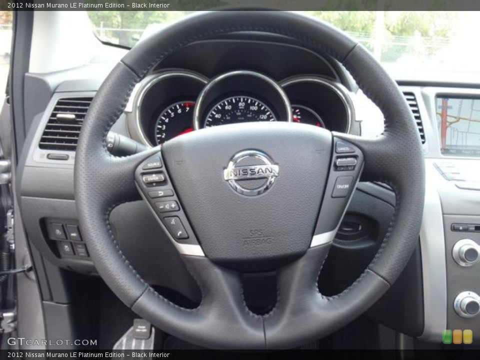 Black Interior Steering Wheel for the 2012 Nissan Murano LE Platinum Edition #56001055