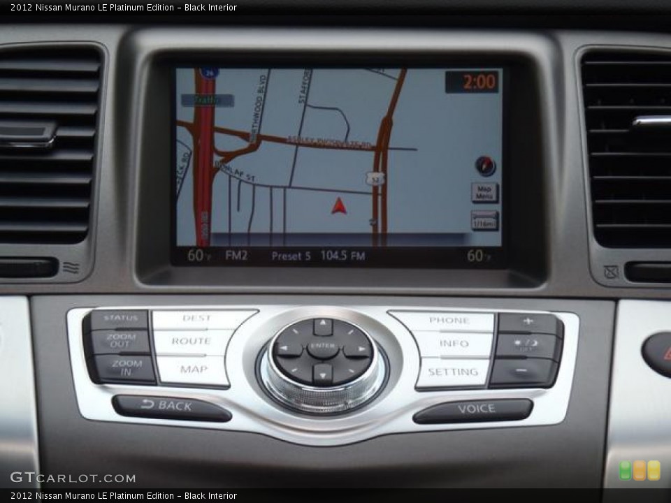 Black Interior Navigation for the 2012 Nissan Murano LE Platinum Edition #56001082