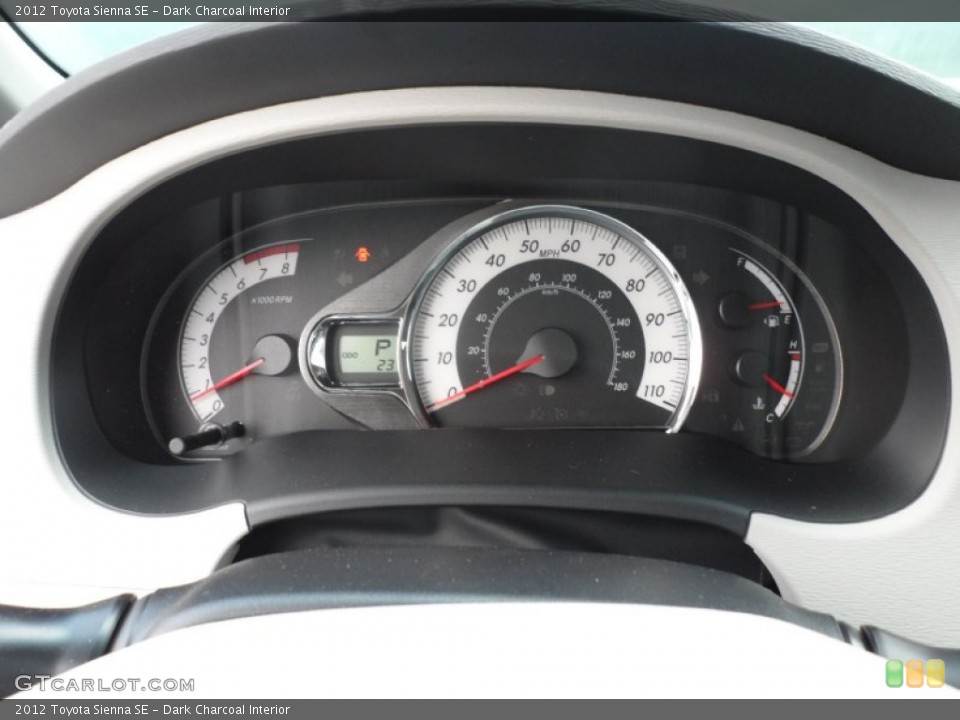 Dark Charcoal Interior Gauges for the 2012 Toyota Sienna SE #56003063