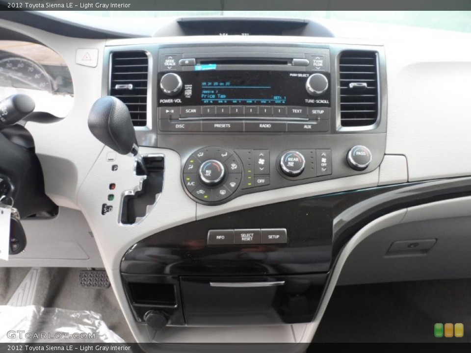 Light Gray Interior Controls for the 2012 Toyota Sienna LE #56003248