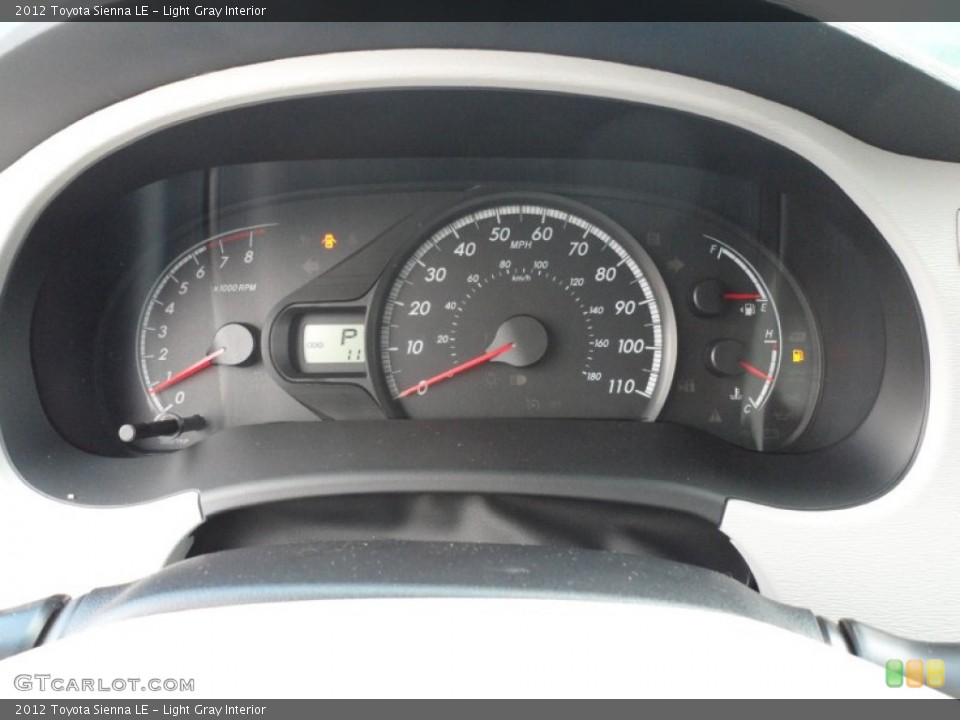 Light Gray Interior Gauges for the 2012 Toyota Sienna LE #56003281