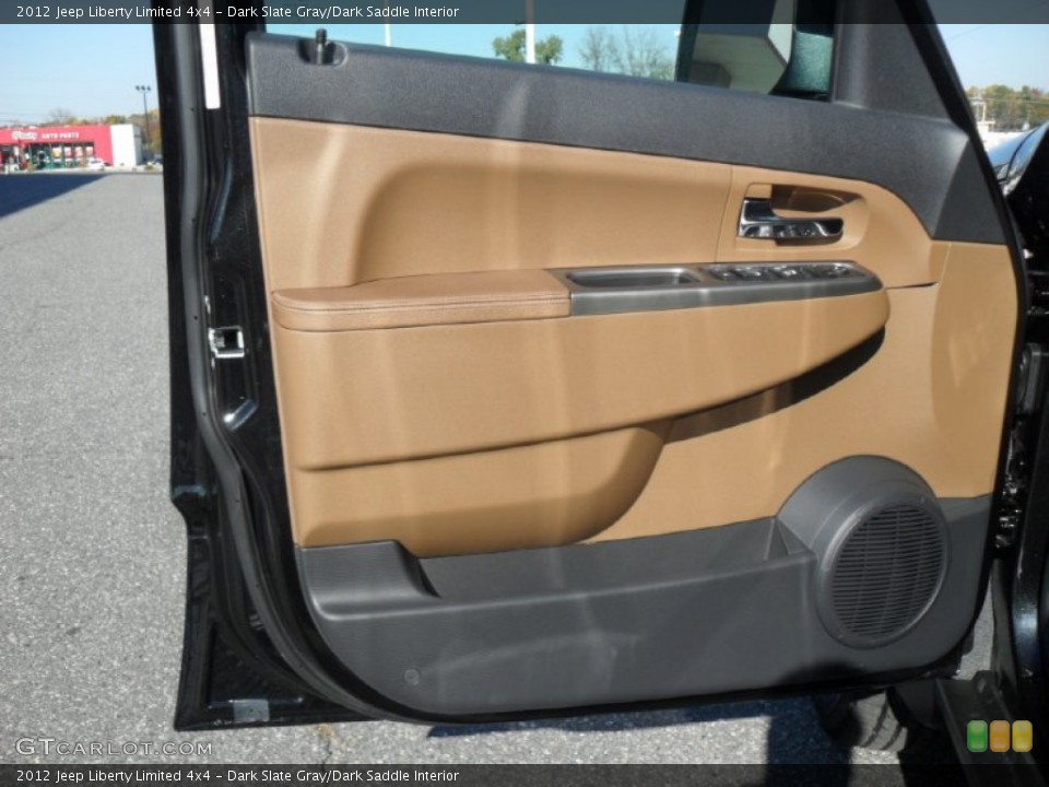 Dark Slate Gray/Dark Saddle Interior Door Panel for the 2012 Jeep Liberty Limited 4x4 #56003908
