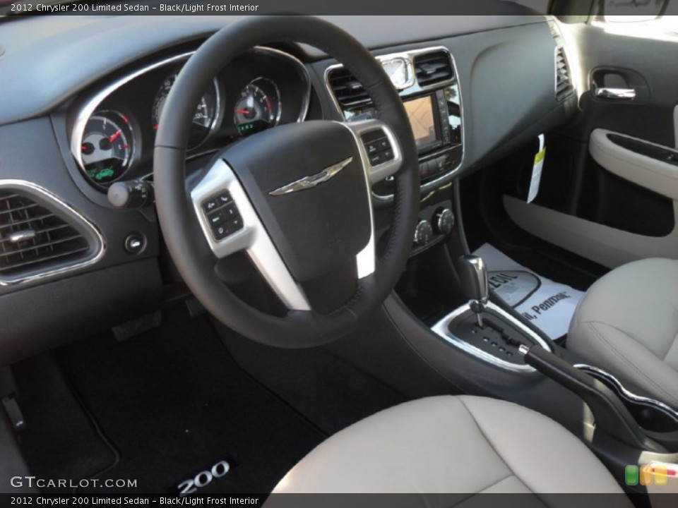 Black/Light Frost Interior Prime Interior for the 2012 Chrysler 200 Limited Sedan #56004184