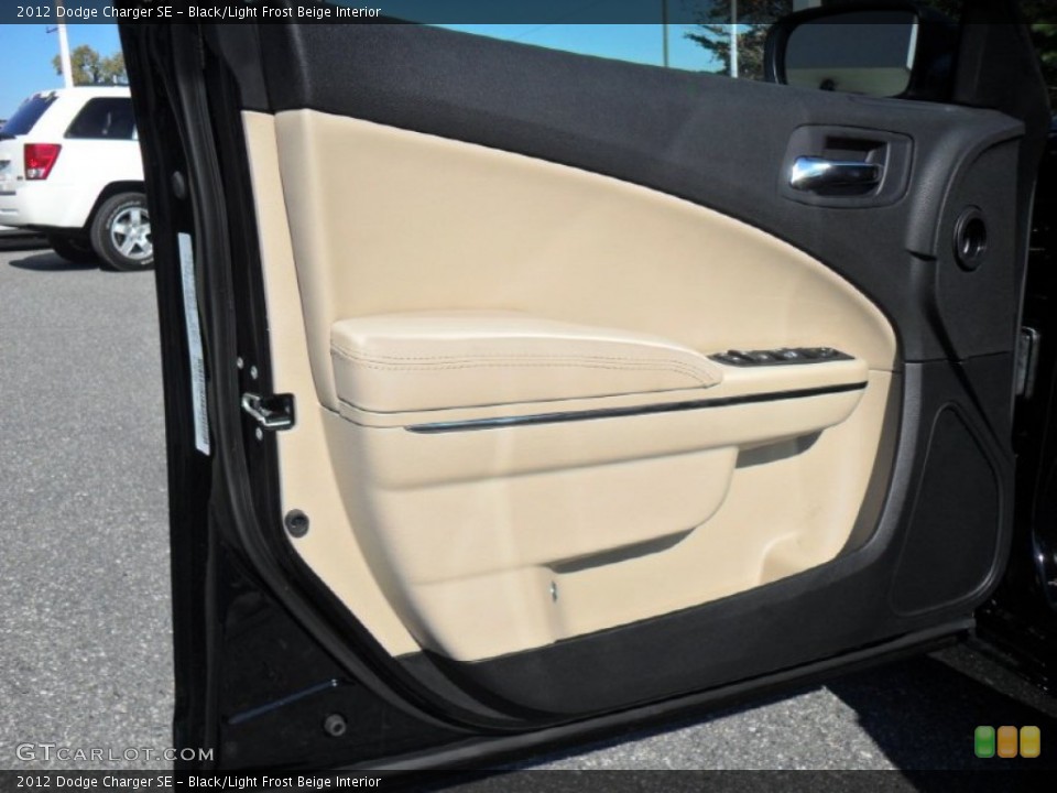 Black/Light Frost Beige Interior Door Panel for the 2012 Dodge Charger SE #56005018
