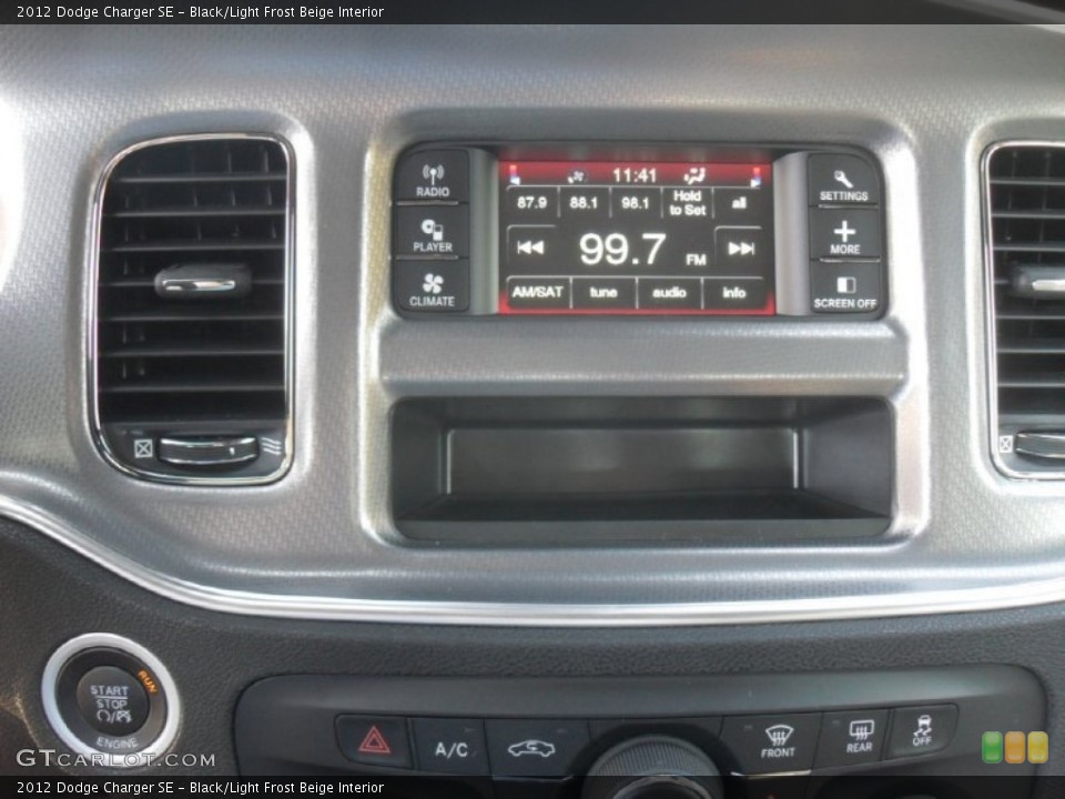 Black/Light Frost Beige Interior Controls for the 2012 Dodge Charger SE #56005036