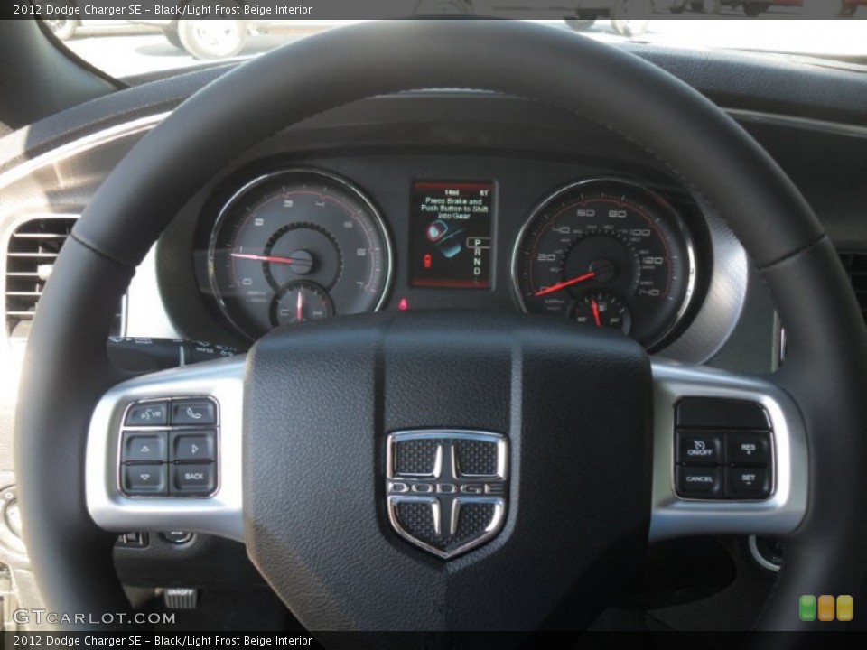Black/Light Frost Beige Interior Controls for the 2012 Dodge Charger SE #56005042