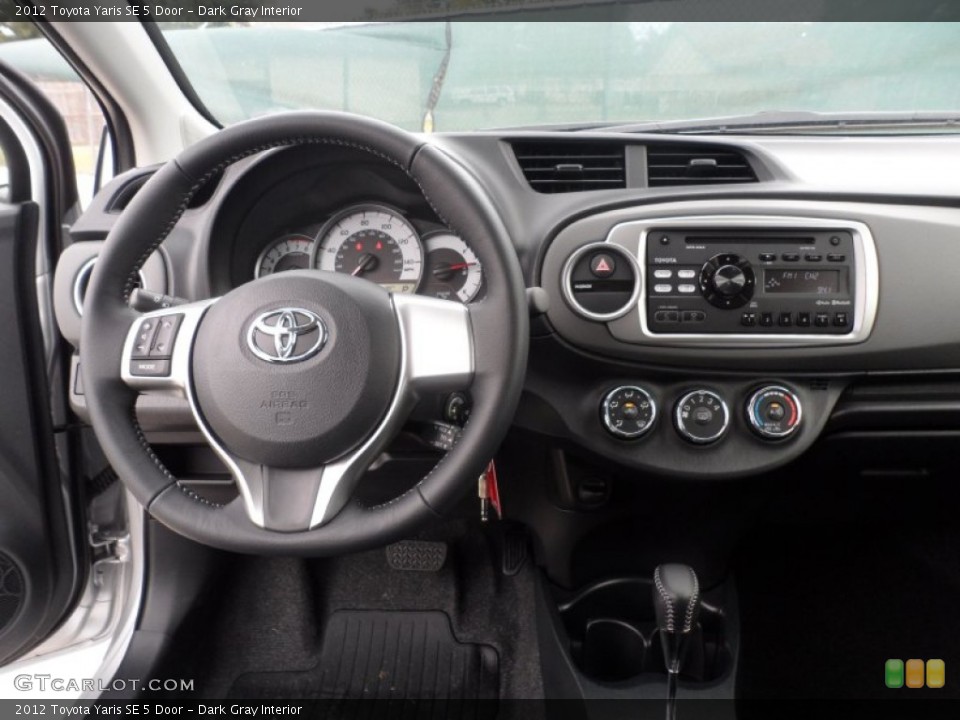 Dark Gray Interior Controls for the 2012 Toyota Yaris SE 5 Door #56005429