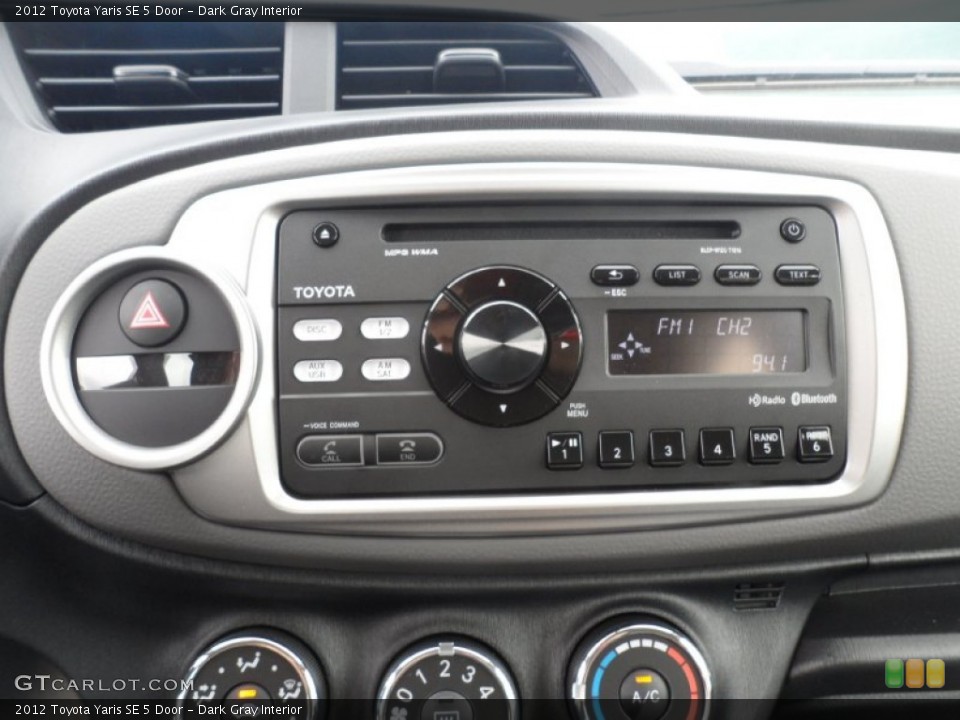 Dark Gray Interior Audio System for the 2012 Toyota Yaris SE 5 Door #56005435