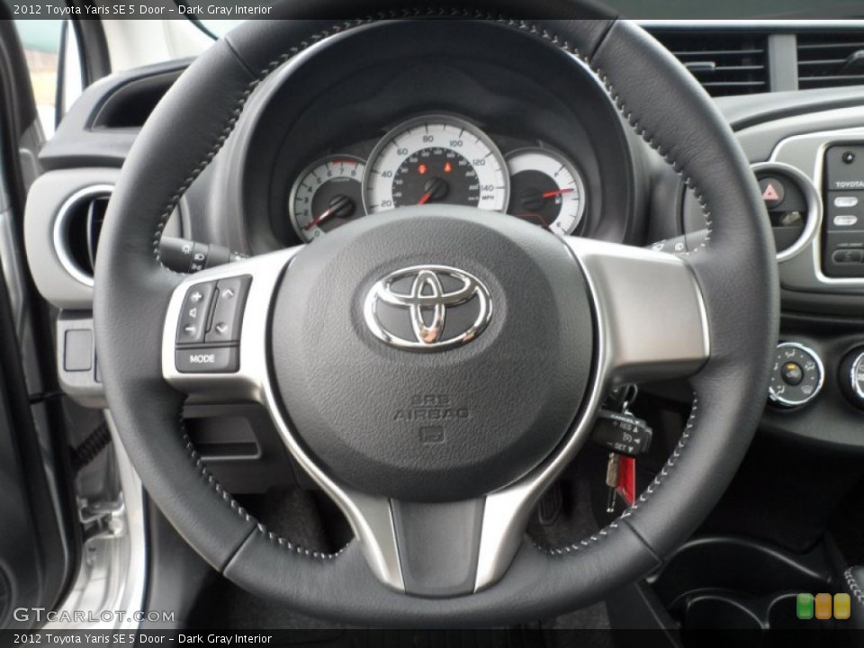 Dark Gray Interior Steering Wheel for the 2012 Toyota Yaris SE 5 Door #56005456