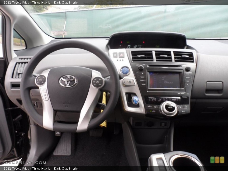 Dark Gray Interior Dashboard For The 2012 Toyota Prius V