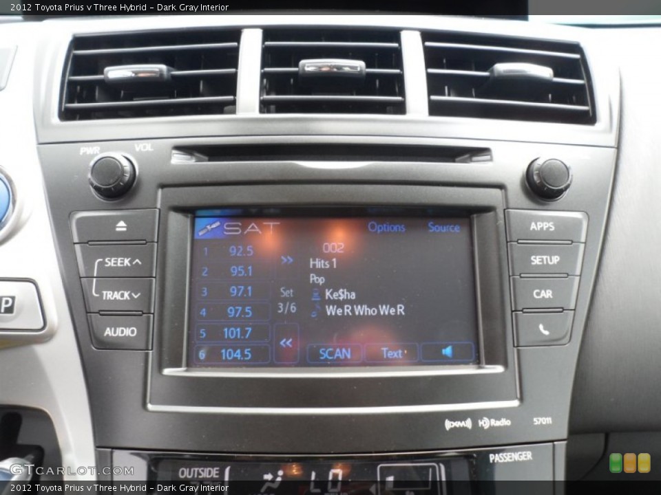 Dark Gray Interior Audio System for the 2012 Toyota Prius v Three Hybrid #56005837