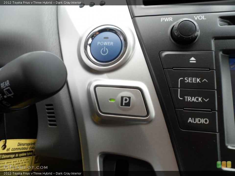 Dark Gray Interior Controls for the 2012 Toyota Prius v Three Hybrid #56005843