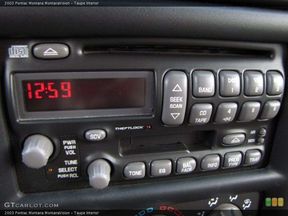 Taupe Interior Audio System for the 2003 Pontiac Montana MontanaVision #56009242