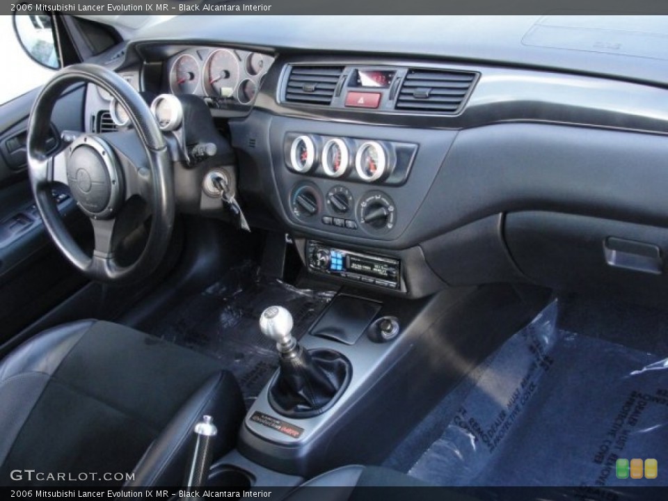 Black Alcantara Interior Dashboard for the 2006 Mitsubishi Lancer Evolution IX MR #56009323