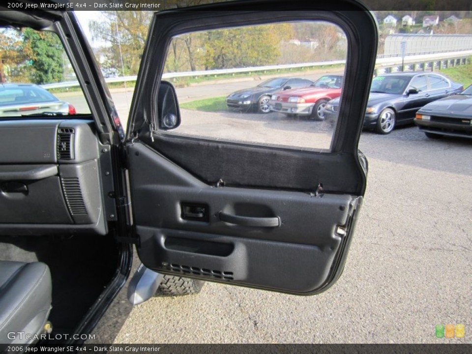 Dark Slate Gray Interior Door Panel for the 2006 Jeep Wrangler SE 4x4 #56011984