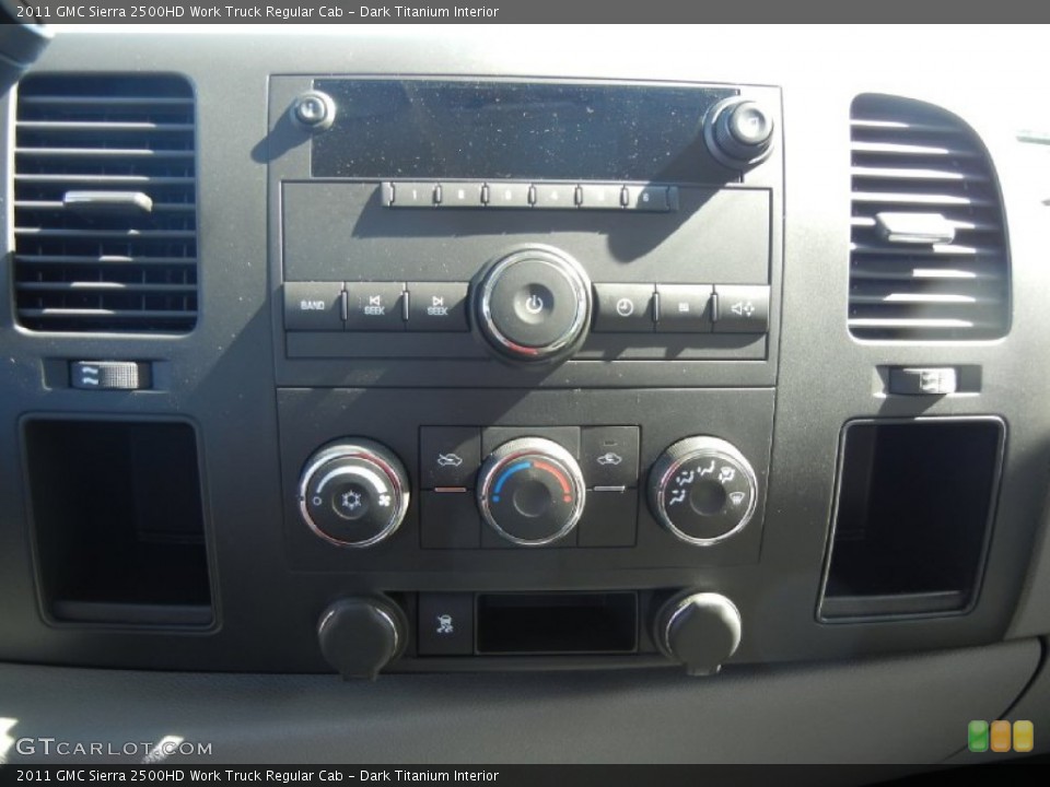 Dark Titanium Interior Controls for the 2011 GMC Sierra 2500HD Work Truck Regular Cab #56018201