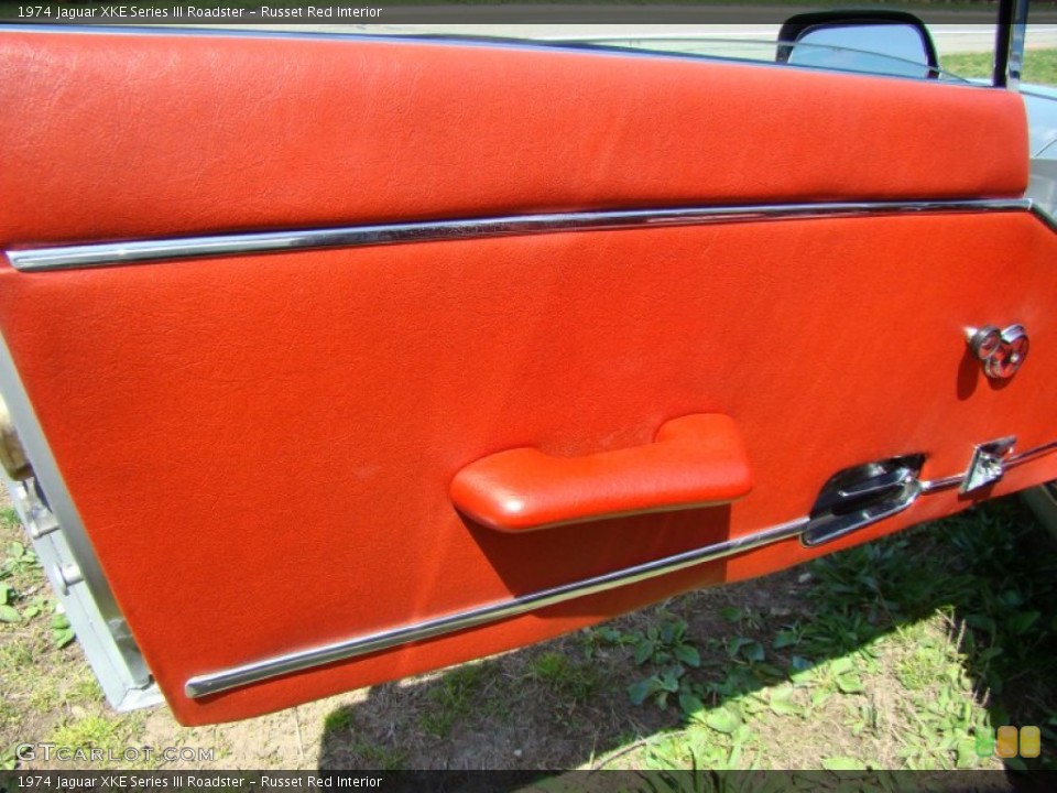 Russet Red Interior Door Panel for the 1974 Jaguar XKE Series III Roadster #56019722