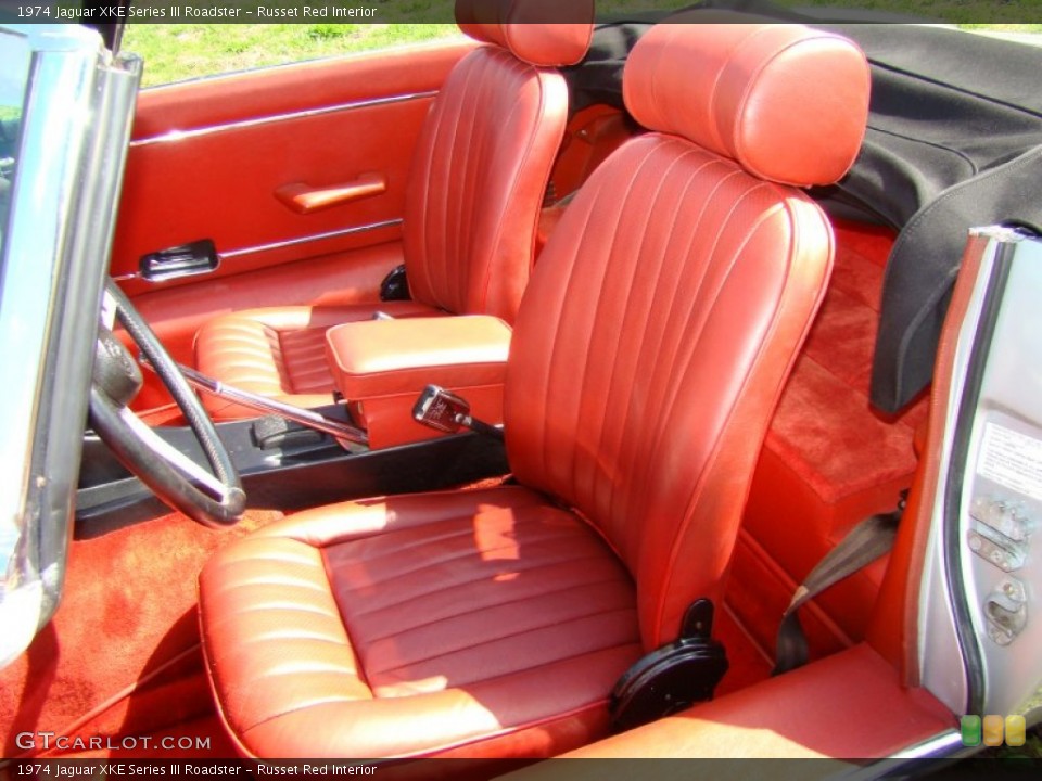 Russet Red Interior Photo for the 1974 Jaguar XKE Series III Roadster #56019752