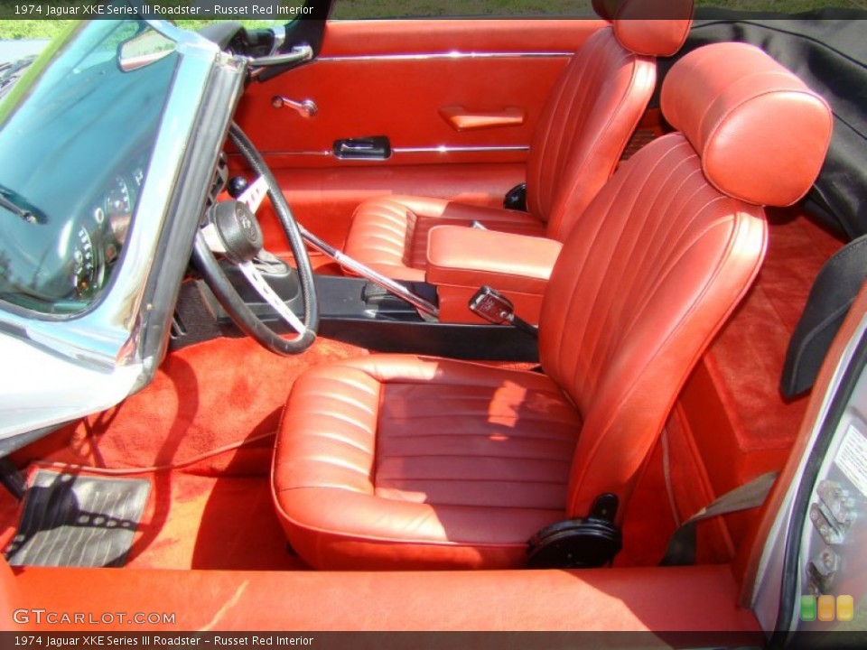 Russet Red Interior Photo for the 1974 Jaguar XKE Series III Roadster #56019761