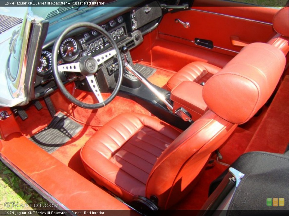Russet Red Interior Prime Interior for the 1974 Jaguar XKE Series III Roadster #56019770