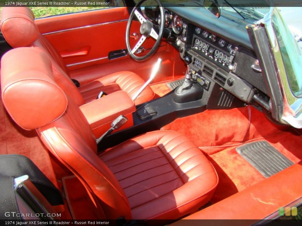 Russet Red Interior Photo for the 1974 Jaguar XKE Series III Roadster #56019782