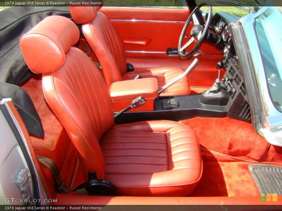 Russet Red Interior Photo for the 1974 Jaguar XKE Series III Roadster #56019791