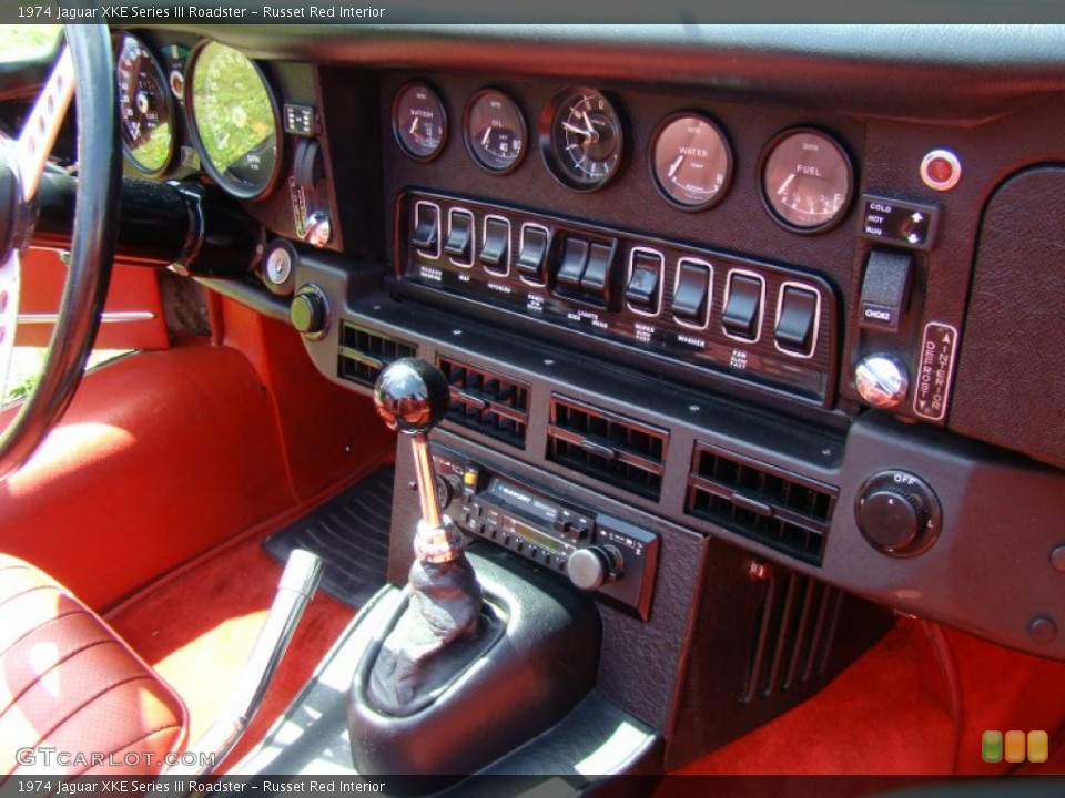 Russet Red Interior Controls for the 1974 Jaguar XKE Series III Roadster #56019863