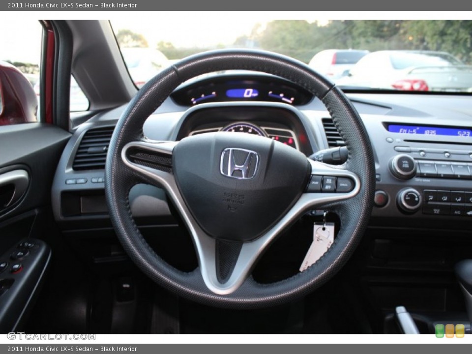 Black Interior Steering Wheel for the 2011 Honda Civic LX-S Sedan #56020700
