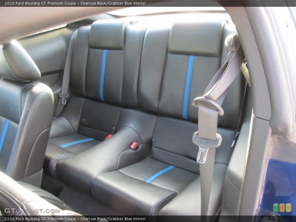 Charcoal Black/Grabber Blue Interior Photo for the 2010 Ford Mustang GT Premium Coupe #56021126