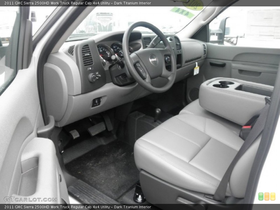 Dark Titanium Interior Photo for the 2011 GMC Sierra 2500HD Work Truck Regular Cab 4x4 Utility #56022008