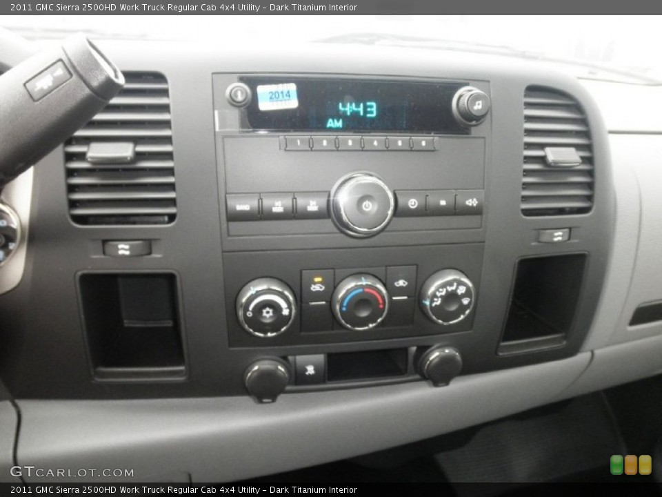 Dark Titanium Interior Controls for the 2011 GMC Sierra 2500HD Work Truck Regular Cab 4x4 Utility #56022017