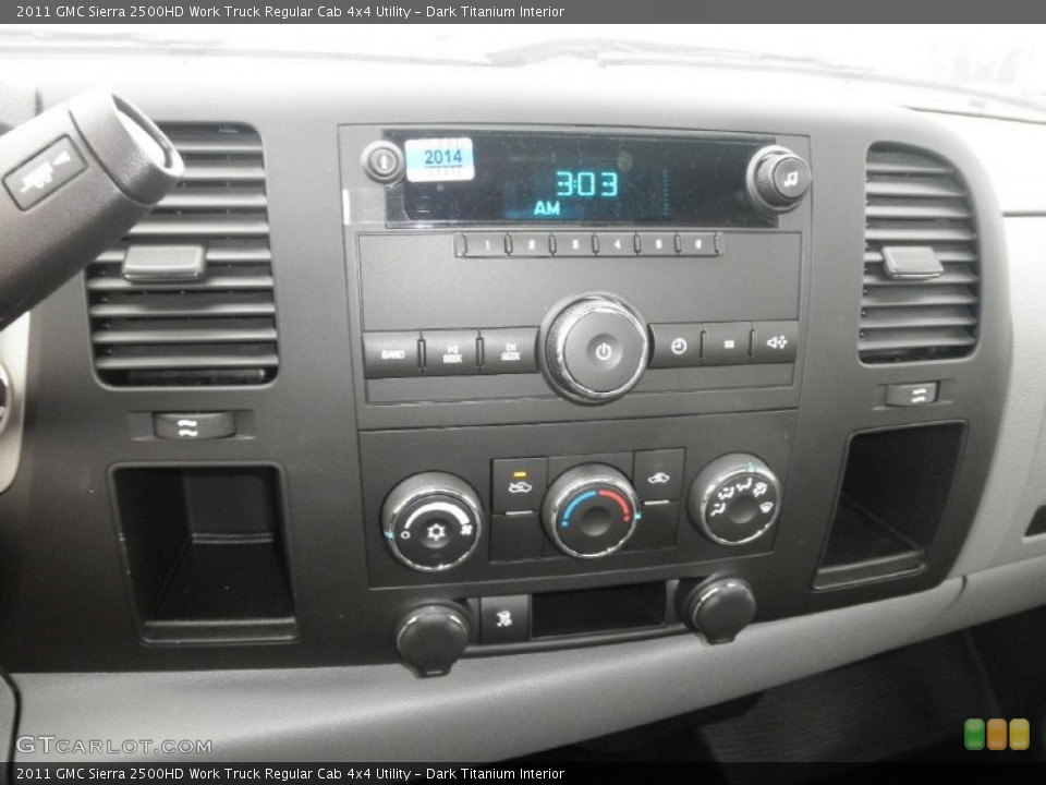 Dark Titanium Interior Controls for the 2011 GMC Sierra 2500HD Work Truck Regular Cab 4x4 Utility #56022170