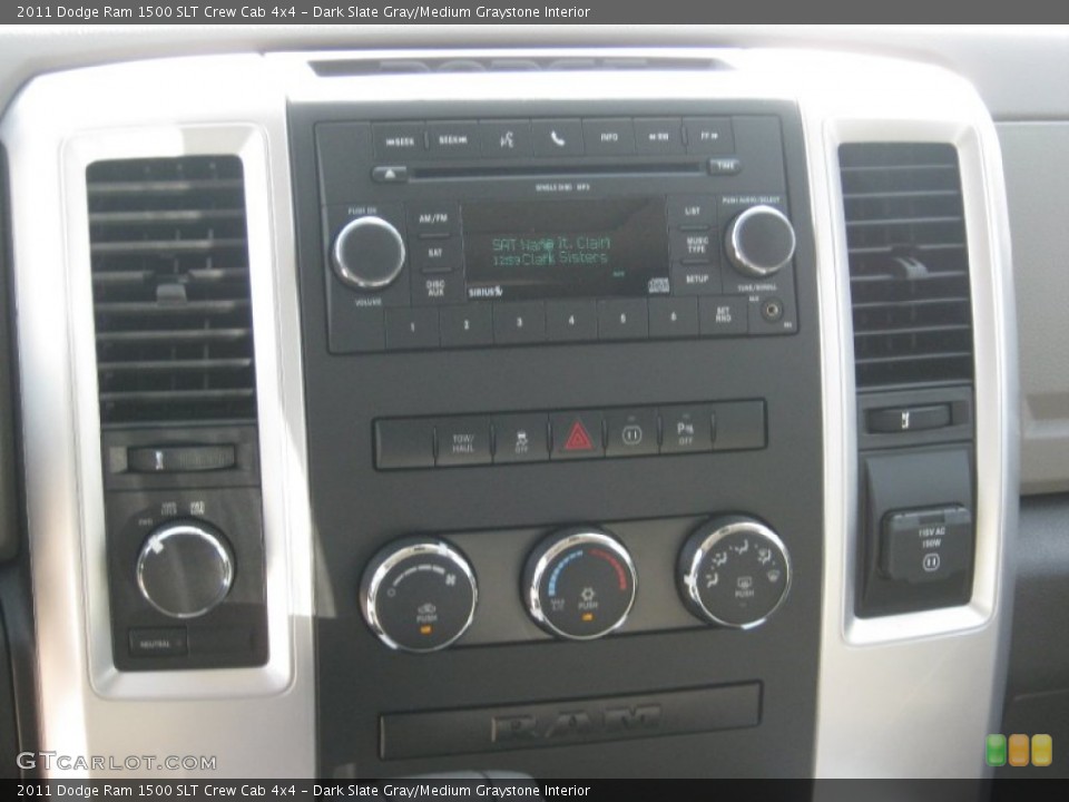 Dark Slate Gray/Medium Graystone Interior Controls for the 2011 Dodge Ram 1500 SLT Crew Cab 4x4 #56022212