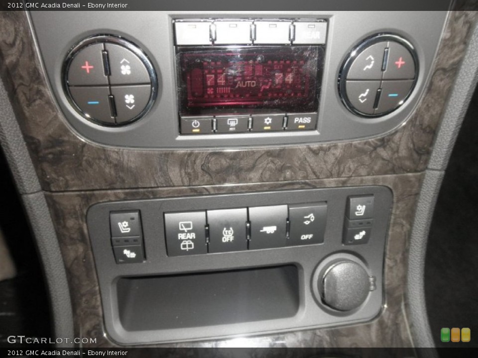 Ebony Interior Controls for the 2012 GMC Acadia Denali #56022962