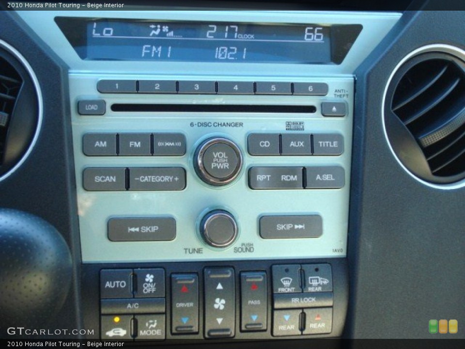 Beige Interior Controls for the 2010 Honda Pilot Touring #56024675
