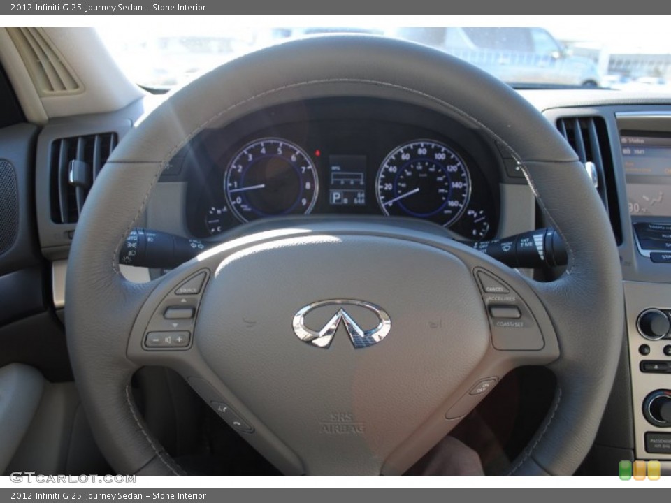 Stone Interior Steering Wheel for the 2012 Infiniti G 25 Journey Sedan #56026391