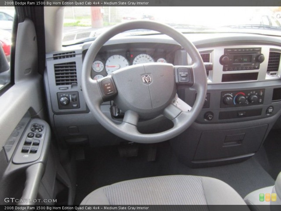 Medium Slate Gray Interior Dashboard for the 2008 Dodge Ram 1500 Big Horn Edition Quad Cab 4x4 #56028887