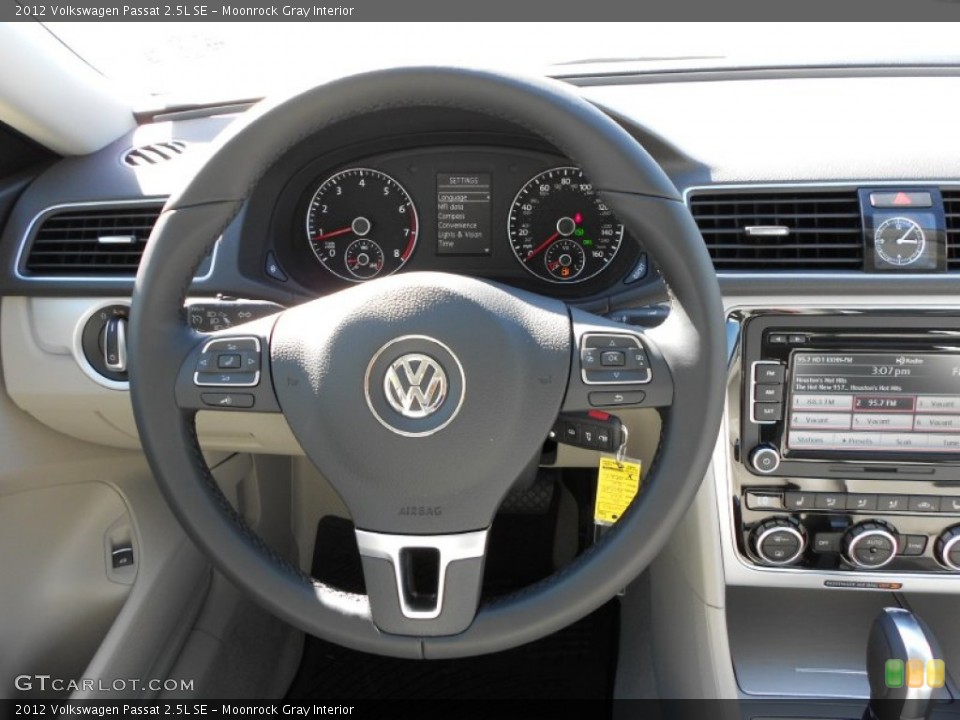 Moonrock Gray Interior Steering Wheel for the 2012 Volkswagen Passat 2.5L SE #56029226