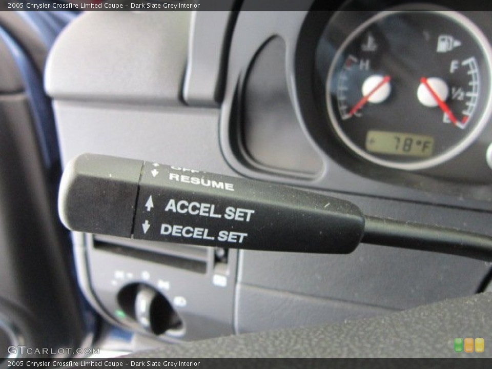 Dark Slate Grey Interior Controls for the 2005 Chrysler Crossfire Limited Coupe #56030030