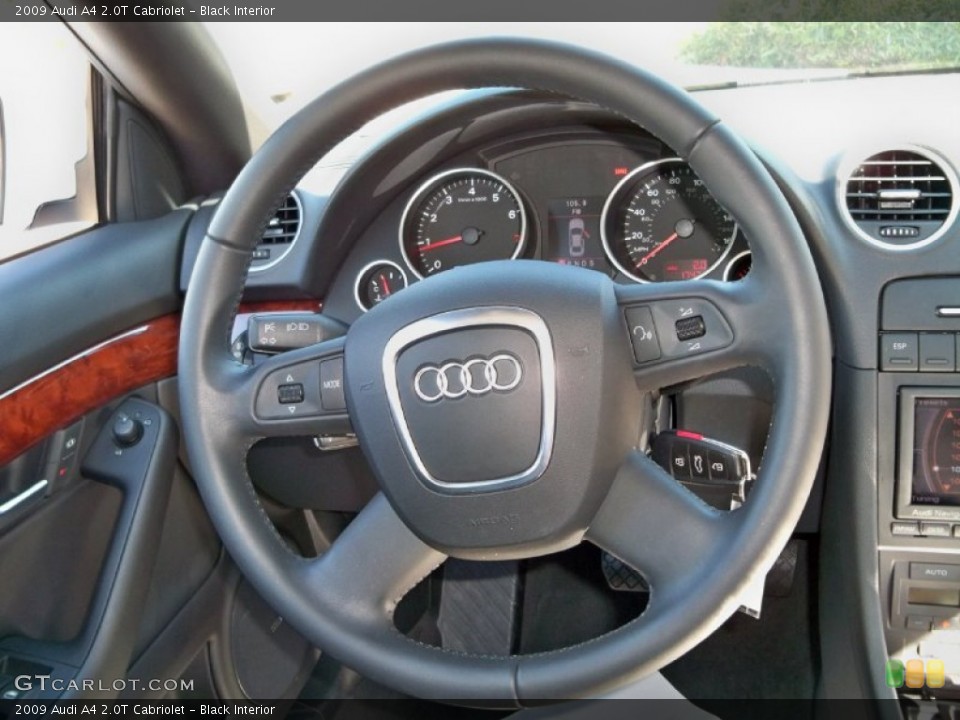 Black Interior Steering Wheel for the 2009 Audi A4 2.0T Cabriolet #56030645