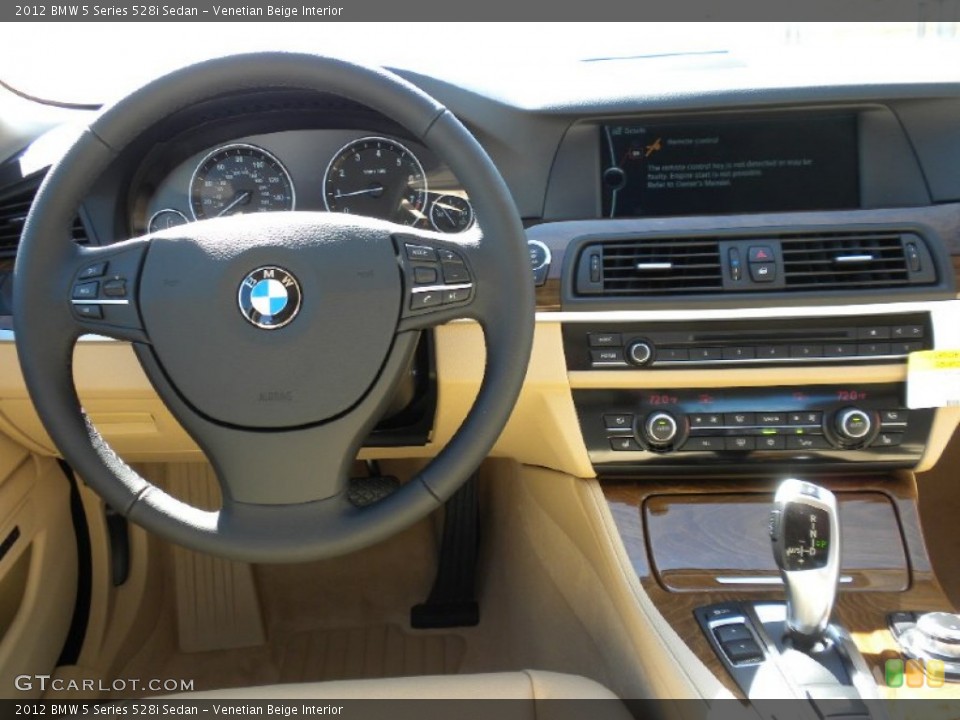 Venetian Beige Interior Dashboard for the 2012 BMW 5 Series 528i Sedan #56033409