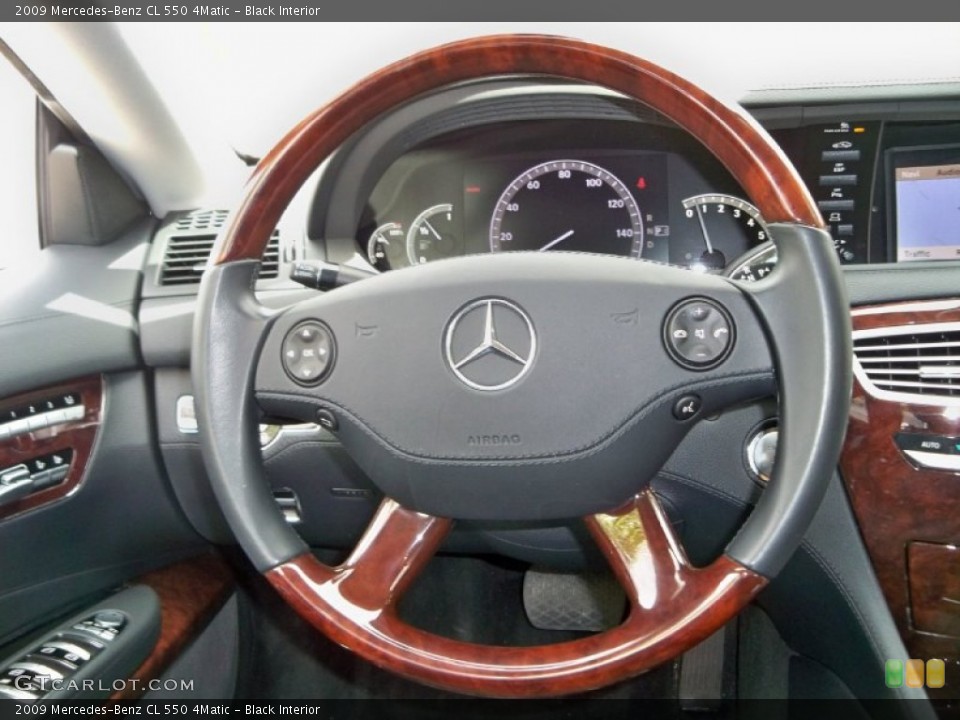 Black Interior Steering Wheel for the 2009 Mercedes-Benz CL 550 4Matic #56033865