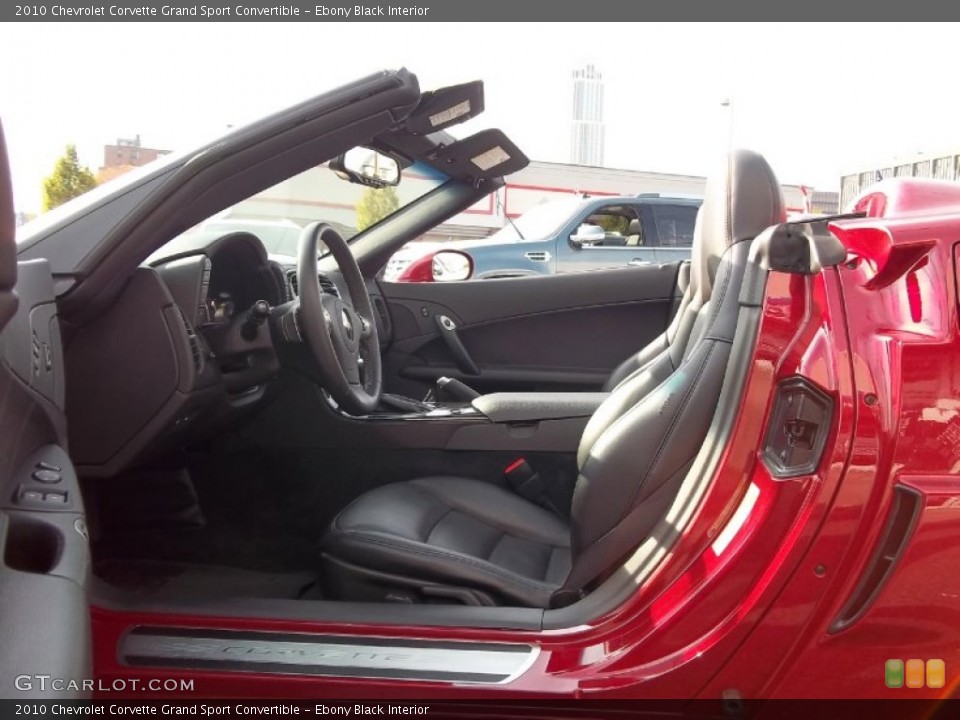 Ebony Black Interior Photo for the 2010 Chevrolet Corvette Grand Sport Convertible #56034527